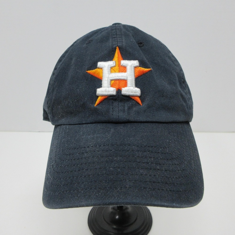 Houston Astros Hat Cap Strap Back Mens One Size Navy Blue Dad Hat MLB Baseball